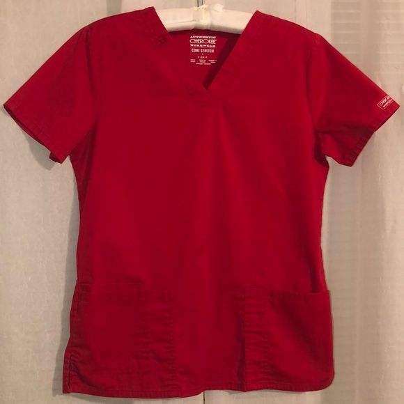 Cherokee Tops Cherokee S Red Scrub Top Poshmark